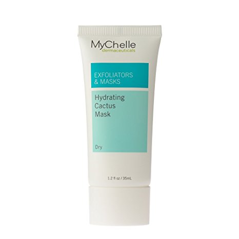 MyChelle Hydrating Cactus Mask, Blue Agave and Prickly Pear Moisturizing Facial Mask for Dry and Normal Skin Types, 1.2 fl oz