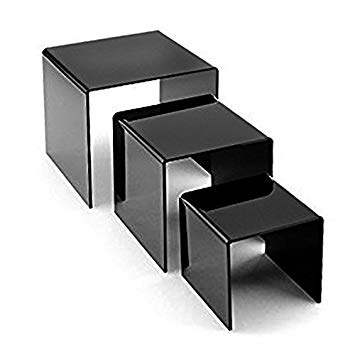Adorox Top Quality Black Acrylic Display Riser (1 set)
