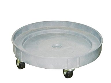 Giant Move CB-Q10 Plastic Drum Dolly for 55 and 30 Gallon Drums, 900 lbs Capacity, 25" Diameter x 7-1/2" Height, Gray