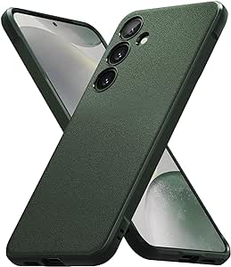 Ringke Onyx [Feels Good in The Hand] Compatible with Samsung Galaxy S24 Case 5G, Anti-Fingerprint Technology Prevents Oily Smudges Non-Slip Enhanced Grip Precise Cutouts for Camera - Dark Green