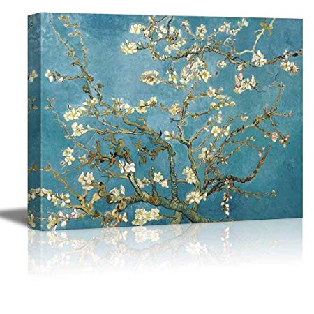 NWT Canvas Wall Art Van Gogh Almond Blossom Painting Artwork for Home Decor Framed 18x24 inches