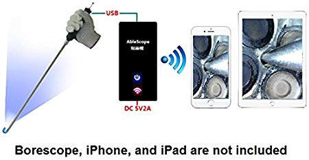Vividia Ablescope VA-B2 WiFi AirBox USB to WiFi Converter for iPhones/iPad for USB Digital Borescopes and Microscopes