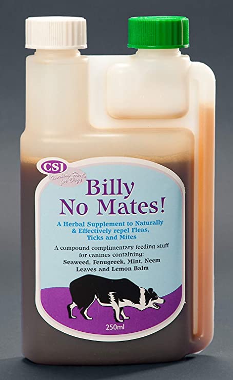 Billy No Mates - A Herbal Supplement to NATURALLY & Effectively repel Fleas, Ticks and Mites