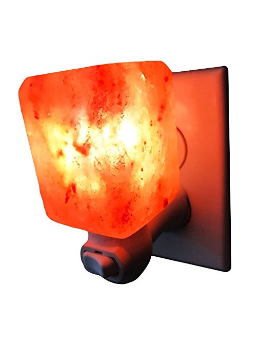 Dream Salts Himalayan Salt Night Light / Decorative Plugin Lamp / Air Ionizer (Cube)