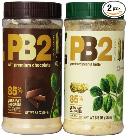Bell Plantation PB2 Powdered Peanut Butter and PB2 with Premium Chocolate 65 Ounce Pack of 2