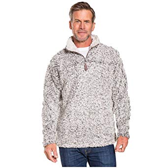 True Grit Mens Frosty Tipped Pile 1/4 Zip Pullover