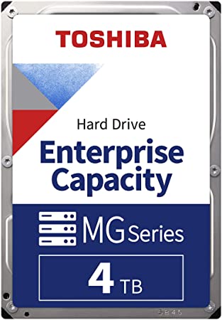 Toshiba MG Series Enterprise 4TB 3.5’’ SATA 6Gbit/s Internal HDD 7200RPM 550TB/year 24/7 operation. MG04ACA400E