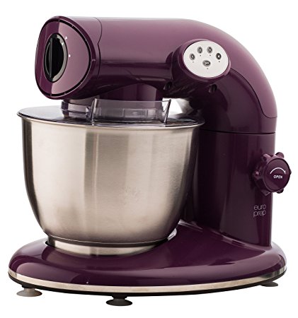 Gourmia EP600 6-Quart, Planetary Action Stand Mixer, with Stainless Steel Bowl Boysenberry- Includes Free Recipe Book- Includes Free Recipe Book