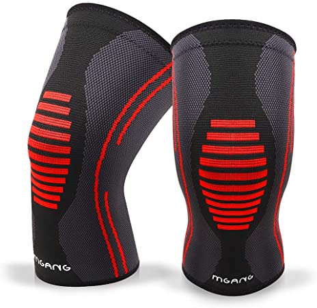 Knee Compression Sleeve, 1 Pair, Best Knee Brace Support for Running & Arthritis, Squats & Workouts, Crossfit, MCL, ACL, Injury Recovery, Pain Relief, Weightlifting, Basketball, Men & Women, Black XL
