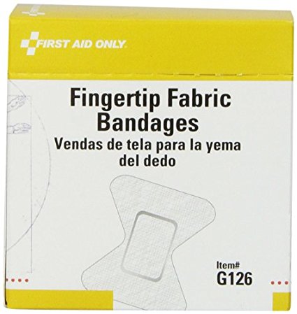 First Aid Only 1-3/4" X 2" Fingertip Fabric Bandage, 40 Count box