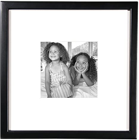 MCS 12x12 Inch East Village Collage Frame with 6x6 Inch Mat Opening, Black (29018)