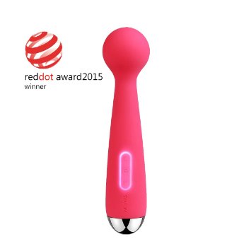 SVAKOM Mini Emma Waterproof Powerful Dildos Clitoral Wand Massagers G-spot Vibrators Sex Toys for Women - Beginner's Vibe, Adult Products (Plum Red)