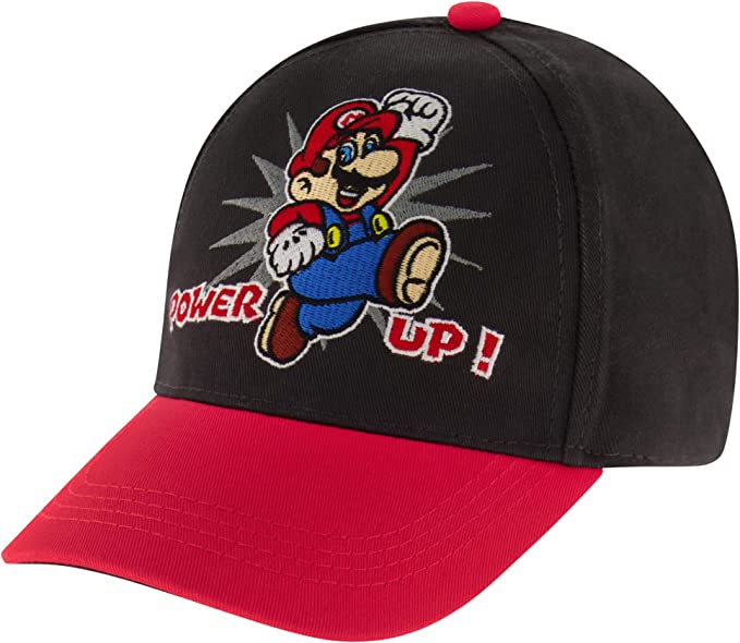 Nintendo Super Mario Kids Hat, Size 4-7 Boys Baseball Cap