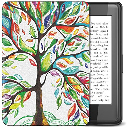 TiMOVO Kindle Paperwhite Case - PU Leather Smart Cover with Auto Wake/Sleep Function for Amazon Kindle Paperwhite (Fits 2012, 2013, 2015 and 2016 Versions), Lucky Tree