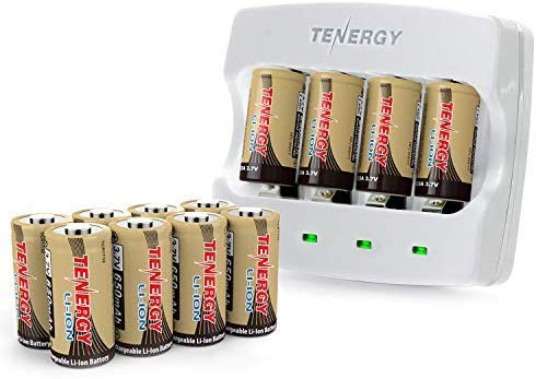 Arlo Certified: Tenergy 3.7V 650mAh Arlo Batteries, Fast Charger for Arlo Wireless HD Cameras (VMC3030/VMK3200/VMS3330/3430/3530). UL/UN/CE/FCC Listed (12 Pcs)