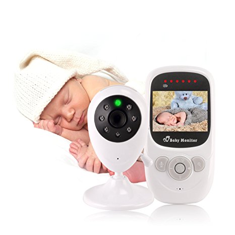 Newest Version Video Baby Monitor - EtekStorm(2018 New Type)With 2.4''LCD Display,Digital Camera,Night Vision,Temperature Monitoring,Two Way Talk,Lullabies,Capacity Battery and Long Range.