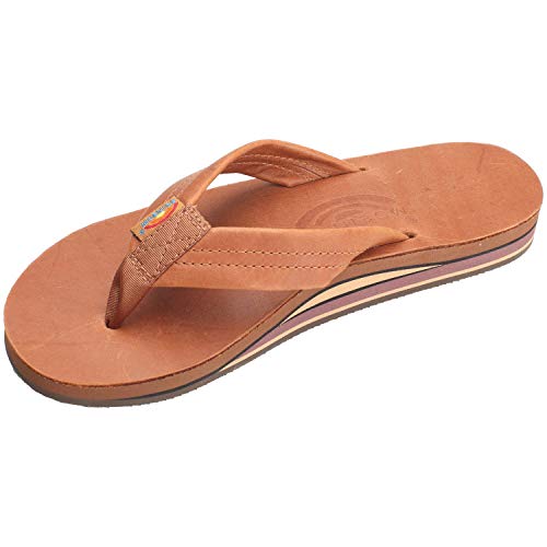 Rainbow Sandals Men's Premier Leather Double Layer with Arch Wide Strap