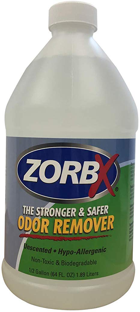 ZORBX Unscented Multipurpose Odor Remover –Safe for All, Even Children, No Harsh Chemicals, Perfumes or Fragrances, Stronger and Safer Odor Remover Works Instantly (1/2 Gallon)