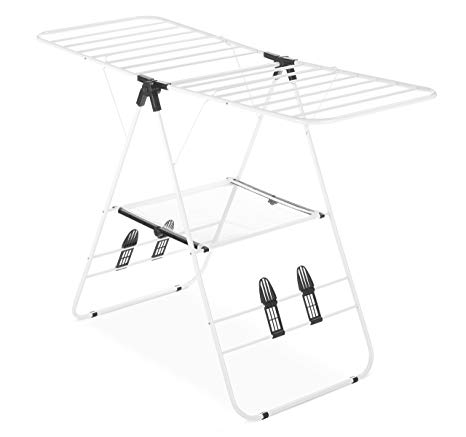 Whitmor Gullwing Drying Rack Rust-Resistant White