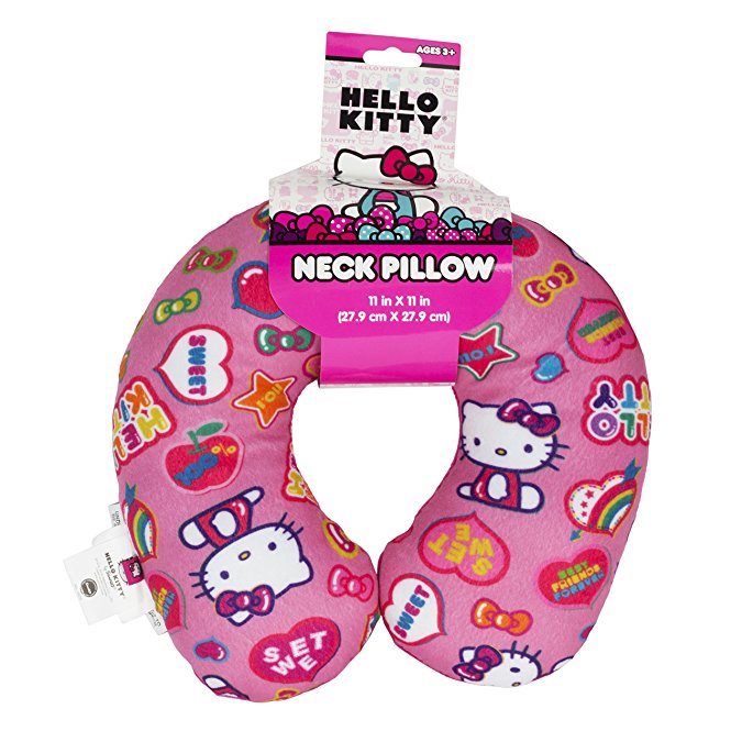 Hello Kitty Pink Rainbow Travel Neck Pillow