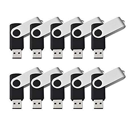 KEXIN 100pcs 2GB USB Flash Drive - Bulk Pack - Memory Stick USB 2.0 Swivel Design