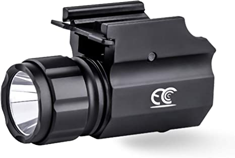MCCC Tactical Gun Light, 2-Mode Handgun Torch Pistol Light with 1 x CR2 Battery, LED Strobe Flashlight