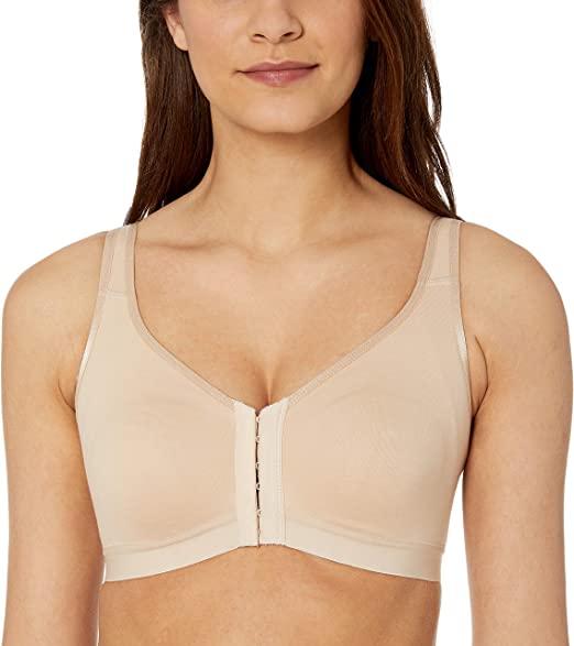 Playtex Women's 18 Hour Easy On, Easy Off Front & Back Close Post Surgery Bra US400C