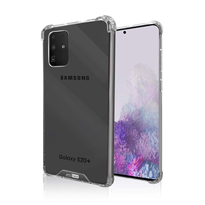 amCase Samsung Galaxy S20 Plus Clear Case - Shock Absorbing Frame with Corner-Reinforced Protection; Designed for The Galaxy S20 Plus (2020)