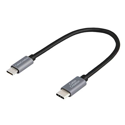 CableCreation DJI Mavic USB Type C Cable, 0.65 ft USB-C to Micro USB A Cable Compatible with DJI Spark/DJI Mavic/Mavic Pro/Mavic Pro Platinum/Mavic Air Controller 0.2m, Space Gray Aluminium