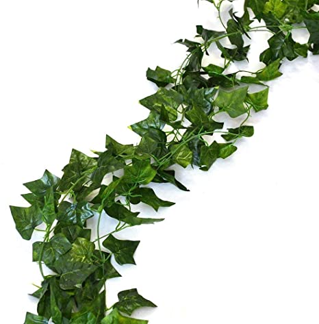Deceny CB 84 feet Fake Foliage Garland Leaves Decoration Artificial Greenery Ivy Vine Plants for Home Decor Indoor Outdoors (84 Ft -Ivy Leaves)