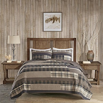 Woolrich WR14-1727 Winter Plains Quilt Mini Set King/Cal King Taupe,King/Cal King