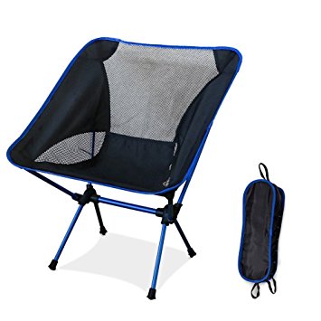 Diswoe Camping Chair Lightweight Folding Chair with Carry Bag for Hiking,Fishing,Beach Heavy Duty 240 lb Capacity