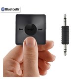 MOCREO Latest 41 Bluetooth Wireless Stereo Audio Streaming Receiver Adapter for 35mm Devices - Converts Wired 35mm Headphones into Wireless Music Streaming Stereo Earphones W Bluetooth 41  Aptx coding  NFC  Hands-Free Calling - Compatible with all Bluetooth Devices iPhone 6 Plus Samsung Galaxy S5S4 HTC M8 Nexsus and More 35mm Audio Bluetooth Devices - ClipR Black