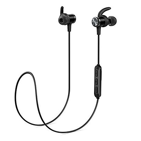 Soundcore Spirit Sports Earphones by Anker, with Wireless Bluetooth 5.0, 8-Hour Battery, IPX7 SweatGuard Technology, Secure Fit for Sport and Workouts, with Mic