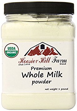 Certified Organic Whole Milk Powder (1lb), Hoosier Hill Farm, Gluten free Hormone free
