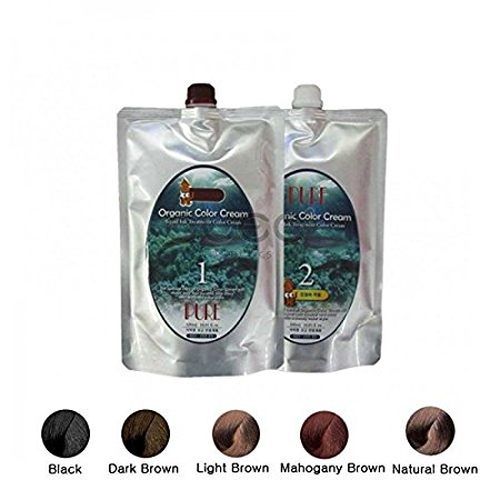 Organic Squid Ink Treatment Color Cream 1st 500ml   2nd 500ml (Light Brown)