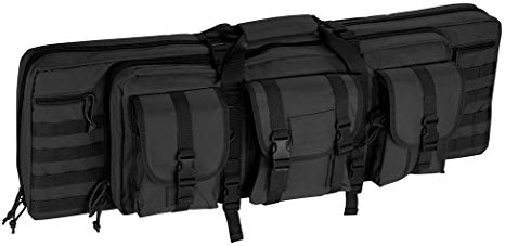 AW 36"/42" Tactical Dual Rifle Gun Bag Case Carbine Soft Case Padded Oxford with Backpack Straps Accessories Pouches