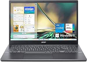 acer 2024 Aspire 5 15.6" FHD IPS Laptop PC 10-Core 12th Intel Core i5-1235U Iris Xe Graphics 16GB DDR4 256GB NVMe SSD WiFi AX RJ-45 BT HDMI Webcam Thunderbolt 4 Backlit KB Windows 11 Home w/RE USB