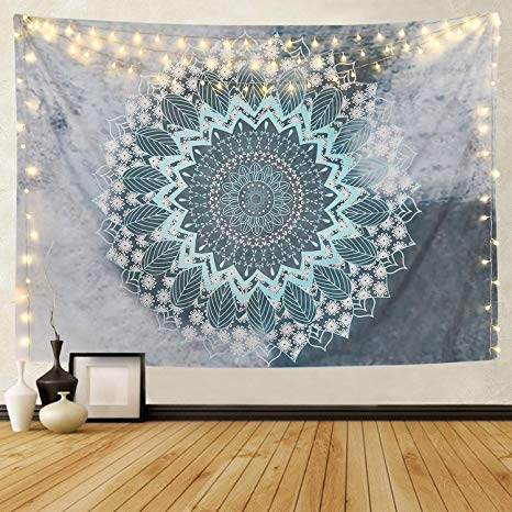 Sevenstars Mandala Tapestry Hippie Bohemian Tapestry Wall Hanging Flower Psychedelic Tapestry Indian Decor for Dorm Living Room Bedroom