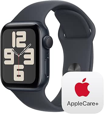 Apple Watch SE (2nd Gen) [GPS 40mm] Smartwatch with Midnight Aluminium Case with Midnight Sport Band S/M. Fitness and Sleep Trackers, Crash Detection, Heart Rate Monitor, Retina Display