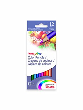 PPentel Arts Color Pencils, 12 Assorted Colors (CB8-12)