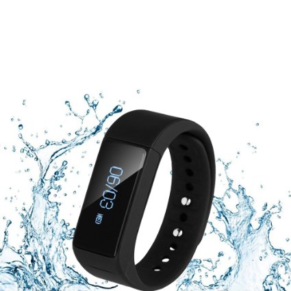 UthCracy Smart Wristband Bluetooth 4.0 Sports Tracking Wristband Call Message Reminding Sleep Monitor Fitness Health Band for iPhone 4S,5,6,6Plus and Android Smartphone Waterproof
