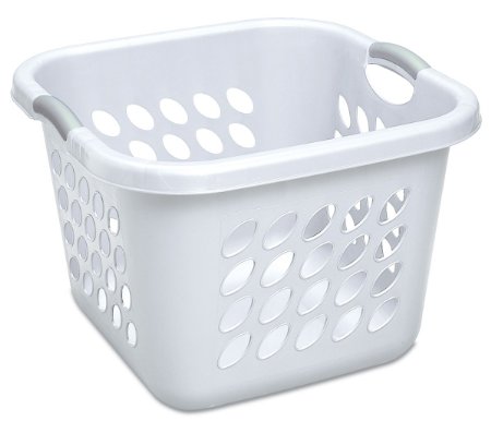 Sterilite 12178006 150-Bushel Ultra Square Laundry Basket 6-Pack White with Titanium Handles