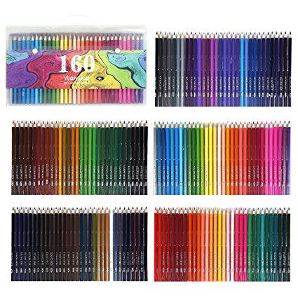 160 Colored Pencils - Vibrant Colors Pre-Sharpened Colored Pencils Set for Adult Coloring Books Artist Drawing Sketching Crafting