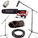 RODE VideoMic Studio Boom Kit with windmuff- VM windmuff Boom Stand Adapter 25 Cable