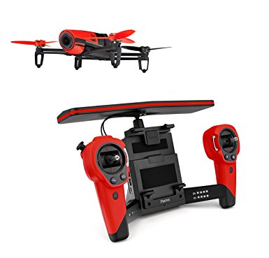 Parrot Bebop Quadcopter Drone with Sky Controller Bundle (Red)