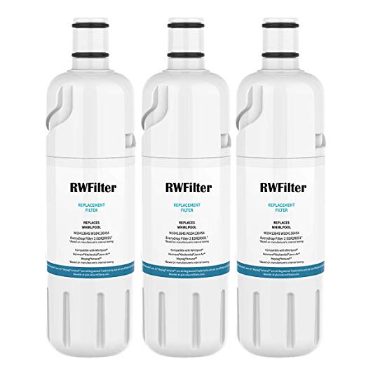 Drop-2 Replacement for EDR2RXD1 Refrigerator Water Filter 2, Compatible with Whirlpool W10413645A CAP W10238154 W10413645; Kenmore 46-9082 46-9903 P6RFWB2 EDR2RXD2 WRF736SDAM13 (3-Count)