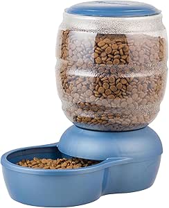 Petmate Replendish Feeder with Microban Automatic Cat and Dog Feeder 4, Pearl Peacock Blue