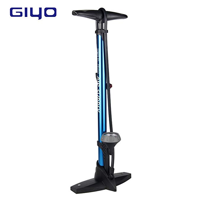 B1ack Fr1day Price Bike Pump with Gauge, Aluminum Alloy Barrel, Value Universal, High Pressure Bicycle Floor Pump 160 PSI