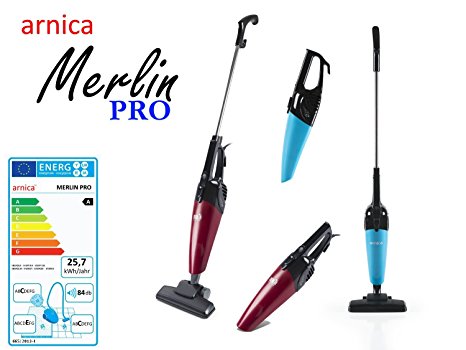 Merlin 2 in 1 Mini Handheld/Stick 500 Watt Bagless Corded Vacuum with Tools (Green)